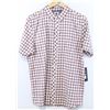 Image 1 : ELEMENT MEN'S RED/WHITE PLAID SHORT SLEEVE BUTTON