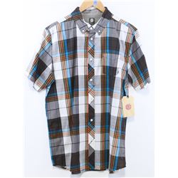 ELEMENT MEN'S ASSORTED PLAID SHORT SLEEVE BUTTON