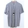 Image 1 : DIAMOND MEN'S BLACK/WHITE PLAID SHORT SLEEVE BUTTON