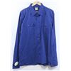 Image 1 : WESC MEN'S BLUE LONG SLEEVE BUTTON UP SHIRT SIZE
