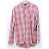 Image 1 : KR3W RED/WHITE PLAID LONG SLEEVE MEN'S BUTTON UP