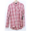 Image 1 : KR3W RED/WHITE PLAID LONG SLEEVE MEN'S BUTTON UP