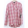 Image 1 : KR3W RED/WHITE PLAID LONG SLEEVE MEN'S BUTTON UP