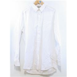 WESC MEN'S WHITE LONG SLEEVE BUTTON UP SHIRT SIZE
