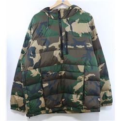 HUF MEN'S CAMO PULL OVER JACKET WITH POUCH SIZE