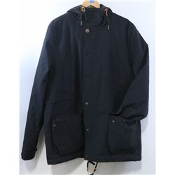 VOLCOM MEN'S BLACK LINED PARKA SIZE LARGE
