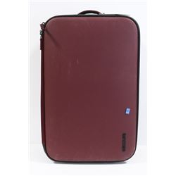 INCASE BURGUNDY LARGE HARD SHELL SUITCASE