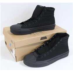 STRAYE UNISEX VENICE BLACK CANVAS SHOES