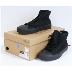 STRAYE UNISEX VENICE BLACK CANVAS SHOES