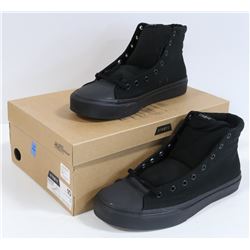 STRAYE UNISEX VENICE BLACK CANVAS SHOES