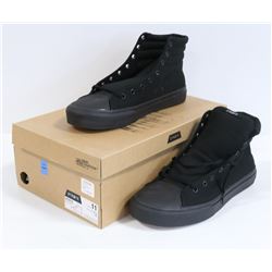 STRAYE UNISEX VENICE BLACK CANVAS SHOES