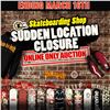 Image 1 : VIEWING FOR THE SKATEBOARD SHOP AUCTION IS 11-4 SATURDAY MARCH 14th