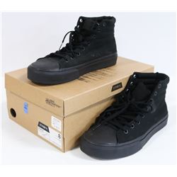 STRAYE UNISEX VENICE BLACK CANVAS SHOES