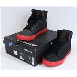 SUPRA SKYTOP BLACK/RED RED MEN'S SHOE SIZE 8.5