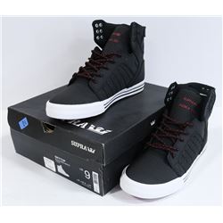 SUPRA SKYTOP BLACK/RED/WHITE MEN'S SHOE SIZE 9