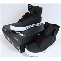 SUPRA SKYTOP BLACK/RED/WHITE MEN'S SHOE SIZE 9