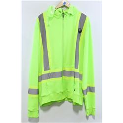 RED DRAGON MEN'S YELLOW HIGH VISIBILITY ZIP UP