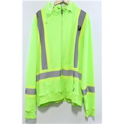 RED DRAGON MEN'S YELLOW HIGH VISIBILITY ZIP UP