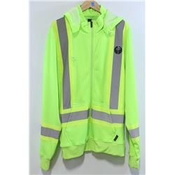 RED DRAGON MEN'S YELLOW HIGH VISIBILITY ZIP UP