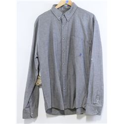 EKUMENIK MEN'S LIGHT GREY LONG SLEEVE BUTTON UP