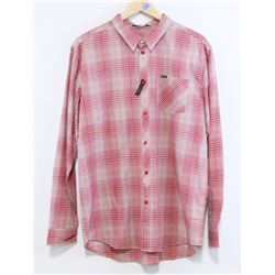 KR3W RED/WHITE PLAID MEN'S LONG SLEEVE BUTTON