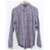 Image 1 : LRG NAVY/RED PLAID MEN'S LONG SLEEVE BUTTON UP