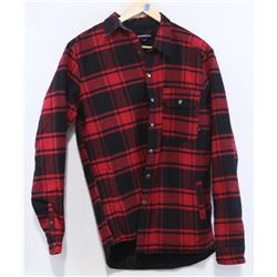EKUMENIK RED/BLACK PLAID LONG SLEEVE BUTTON UP