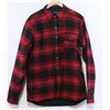 Image 1 : EKUMENIK RED/BLACK PLAID MEN'S LONG SLEEVE BUTTON