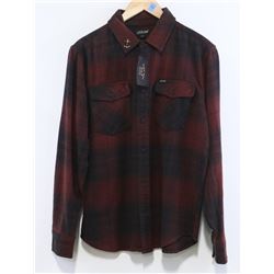 DARKSEAS BURGUNDY/BLACK LONG SLEEVE MEN'S BUTTON