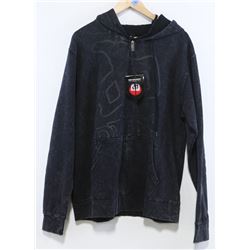 RED DRAGON CHARCOAL WITH LOGO MEN'S ZIP UP HOODIE