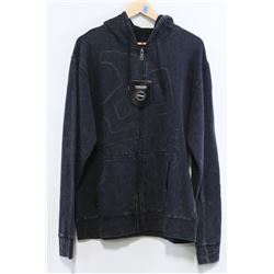 RED DRAGON CHARCOAL WITH LOGO MEN'S ZIP UP HOODIE