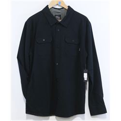 NIXON MEN'S BLACK BUTTON UP JACKET
