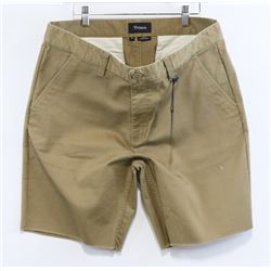 BRIXTON MEN'S KHAKI CHINO SHORTS SIZE 36