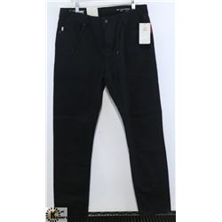ELEMENT MEN'S BLACK SLIM TAPERED JEANS SIZE 31X32