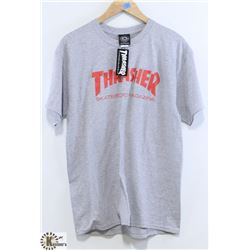 THRASHER LIGHT GREY MEN'S TSHIRT SIZE LARGE