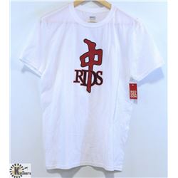 RED DRAGON MEN'S WHITE RDS RED LOGO T-SHIRT SIZE