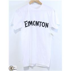MEN'S WHITE PLUSH EDMONTON T-SHIRT SIZE MEDIUM