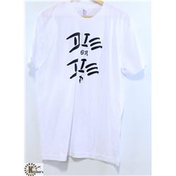 AMERICAN APPAREL MEN'S WHITE DIE OR DIE PLUSH