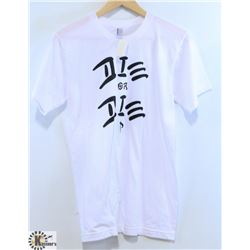 AMERICAN APPAREL MEN'S WHITE DIE OR DIE PLUSH