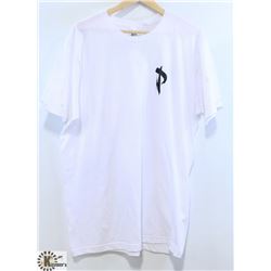 AMERICAN APPAREL MEN'S WHITE PLUSH T-SHIRT