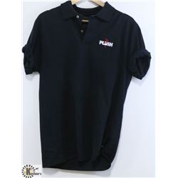 JERZEES BLACK MEN'S PLUSH POLO TSHIRT