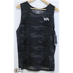 RVCA MEN'S BLACK/GREY CAMO TANK TOP SIZE MEDIUM