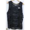 Image 1 : RVCA MEN'S BLACK/GREY CAMO TANK TOP SIZE MEDIUM