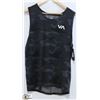 Image 1 : RVCA MEN'S BLACK/GREY CAMO TANK TOP SIZE MEDIUM