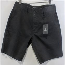 BRIXTON MEN'S BLACK CHINO SHORTS SIZE 33