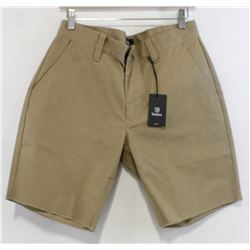 BRIXTON MEN'S KHAKI CHINO SHORTS SIZE 32