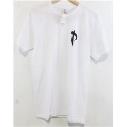 AMERICAN APPAREL WHITE MEN'S PLUSH TSHIRT