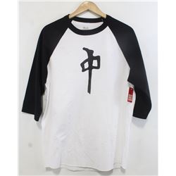 RED DRAGON MEN'S BLACK/WHITE 3/4 LENGTH LOGO SHIRT