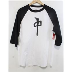 RED DRAGON MEN'S BLACK/WHITE 3/4 LENGTH LOGO SHIRT