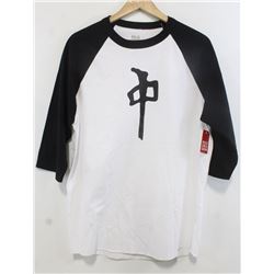 RED DRAGON MEN'S BLACK/WHITE 3/4 LENGTH LOGO SHIRT